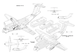 Boeing and McDonnell Douglas YC14+YC15 Cutaway Drawing Boeing and McDonnell Douglas YC14+YC15 Cutaway Drawing