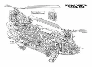 Boeing Vertol 234 Cutaway Drawing