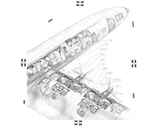 Images Dated 5th March 2011: Bristol Brabazon Cutaway Drawing