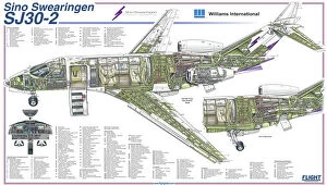 Images Dated 13th July 2006: Cutaway Posters, Business Aircraft Cutaways, SJ30