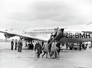 <b class=qtipBold><figcaption>Douglas DC-4</figcaption></b><br>Douglas, DC-4, DC4, South African Airways, SAA, ZS-BMH, Africa, Ground, 3/4, Rear, Passengers, Heathrow, Historical, Civil,<br><em>© Flight Global 2009 - All Rights Reserved</em> Douglas DC-4