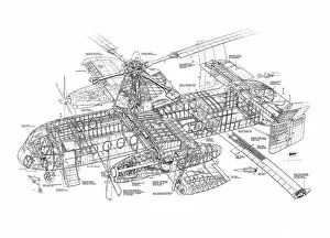 Images Dated 14th July 2005: Fairey Rotodyne Cutaway Drawing