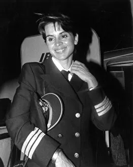 Images Dated 5th July 2011: First Woman Piloting a Plane at Iberia Airlines