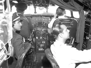 Cockpit Print: Constellation Air India 1948 Airliner Image