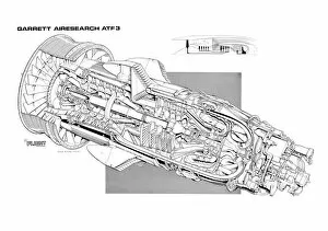 Images Dated 15th February 2006: Garrett Airesearch ATF3 Cutaway Poster