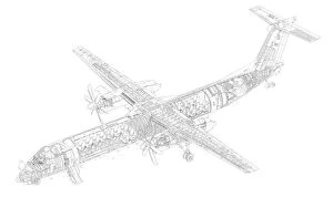 Images Dated 5th April 2011: De Havilland Canada Dash 8-400 Cutaway Drawing