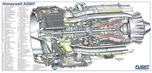 <b class=qtipBold><figcaption>Honeywell AS907 Cutaway Drawing</figcaption></b><br><em>© Flightglobal</em> Honeywell AS907 Cutaway Drawing