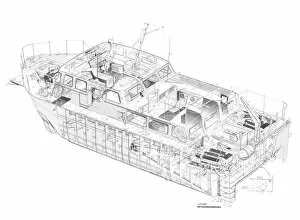 Images Dated 13th April 2011: Hovermarine Survey Craft Cutaway Drawing