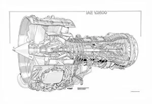 Images Dated 14th July 2005: IAE V2500 Cutaway Drawing