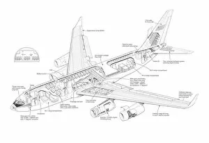 Images Dated 8th April 2011: Ilyushin IL-96-300 Cutaway Drawing