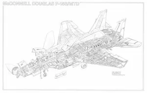 McDonnell Douglas F-15 SMTD Cutaway Drawing