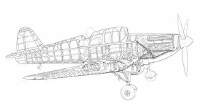 Images Dated 10th March 2011: Miles Master Mk1 Cutaway Drawing