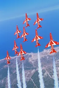 Red Arrows Prints: Red Arrows Formation Print