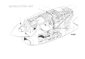 Pratt & Whitney Canada PT6A-45R inst. Metro III Cutaway Drawing Pratt & Whitney Canada PT6A-45R inst. Metro III Cutaway Drawing