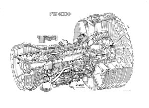 Pratt & Whitney PW4000 Cutaway Drawing