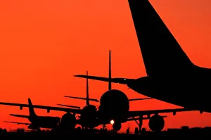 Queue for take-off