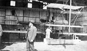 Images Dated 7th September 2005: Samuel Cody with aircraft at Lanark Air Meeting 1911