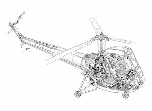 Saro W14 Skeeter Cutaway Drawing