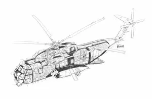 Sikorsky Cutaway Collection: Sikorsky CH-3A Cutaway Drawing