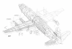 Images Dated 6th April 2011: Vickers Viscount 812 Cutaway Drawing