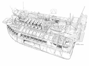 Images Dated 8th April 2011: Westland SR-N6 Cutaway Drawing