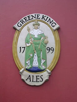 Images Dated 24th June 2009: Greene King sign