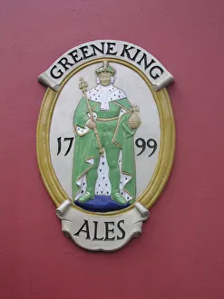 Images Dated 24th June 2009: Greene King sign