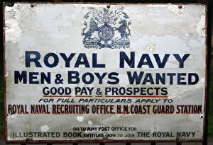Images Dated 5th June 2010: Royal Navy recruitment vintage advertising poster