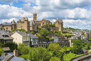 Abbey town of Uzerche on the Vezere River, Correze, Limousin Abbey town of Uzerche on the Vezere River, Correze, Limousin