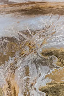 Aerial of patterns and textures on the salt crust of Kati Thanda-Lake Eyre Aerial of patterns and textures on the salt crust of Kati Thanda-Lake Eyre