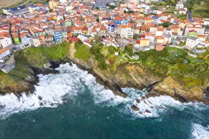 Aerial view of Carino, La Coruna, Galicia, Spain Aerial view of Carino, La Coruna, Galicia, Spain