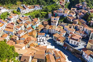 Aerial view of Cudillero, Asturias, Spain Aerial view of Cudillero, Asturias, Spain