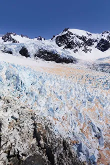 Aerial view from the helicopter of the Franz Joseph glacier, West Coast, South Island Aerial view from the helicopter of the Franz Joseph glacier, West Coast, South Island