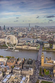 Images Dated 18th November 2013: Aerial view from helicopter, Houses of Parliament, River Thames, London, England
