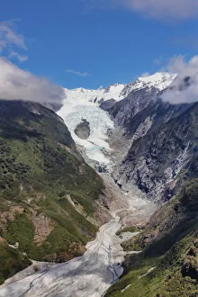 Aerial view from the helycopter of the Franz Joseph glacier in New Zealand Aerial view from the helycopter of the Franz Joseph glacier in New Zealand