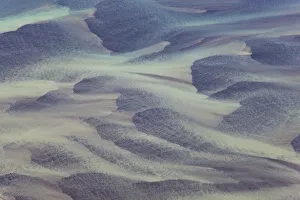 Aerial Views Gallery: Aerial view of Hosa river coloured by glacial melt, SW Iceland