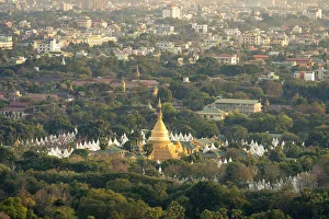 Aerial view of Kuthodaw Pagoda, Mandalay, Mandalay Region, Myanmar Aerial view of Kuthodaw Pagoda, Mandalay, Mandalay Region, Myanmar