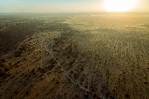 Aerial view of Makgadikgadi Salt Pans, Botswana Aerial view of Makgadikgadi Salt Pans, Botswana