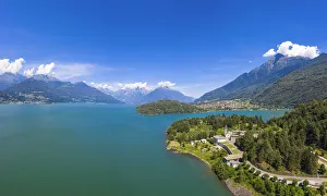 Aerial view of Piona Abbey(Abbazia Priorato di Piona), Province of Lecco, Como Lake Aerial view of Piona Abbey(Abbazia Priorato di Piona), Province of Lecco, Como Lake
