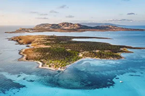 Aerial view of Stintino beach. Stintino, Sassari province, Sardegna, Italy Aerial view of Stintino beach. Stintino, Sassari province, Sardegna, Italy