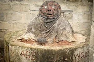 Africa, Benin, Grand Popo. A voodoo shrine at Heve Africa, Benin, Grand Popo. A voodoo shrine at Heve