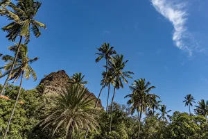 africa, Cape Verde, Santiago Island. Hiking in a valley towards Cidade Velha africa, Cape Verde, Santiago Island. Hiking in a valley towards Cidade Velha