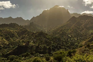 Images Dated 23rd February 2017: africa, Cape Verde, Santiago. View of the Pico da Antonia