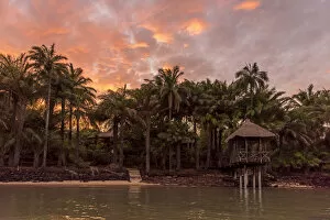Related Images Gallery: Africa, Guinea Bissau. Bijagos Islands. Sunset on Rubane Island