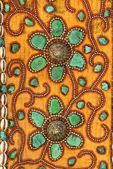 Medina of Marrakesh Gallery: Africa, Morocco, Marrakesh, close up of embroidery