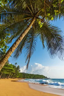 Africa, Sao Tome and Principe. Beautiful sandy beach Praia Jalè