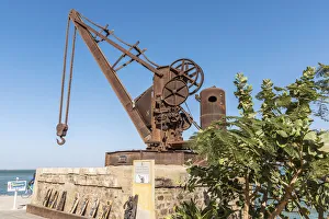 Saint-Louis Gallery: Africa, Senegal, Saint-Louis. An old steam crane