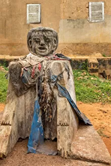 Related Images Gallery: Africa, Togo, Togoville. Fetish in the heart of the village with sacrificial offering
