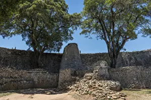 Great Zimbabwe National Monument Collection: Africa, Zimbabwe, Maswingo. Great Zimbabwe, inside the great enclosure with the conical