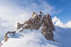 The Aiguille Du Midi from Les Cosmiques refuge. Chamonix, Alps, France, Europe The Aiguille Du Midi from Les Cosmiques refuge. Chamonix, Alps, France, Europe